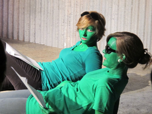 Hannah Whitt and Julia Moran in "Martian Beach Babes"