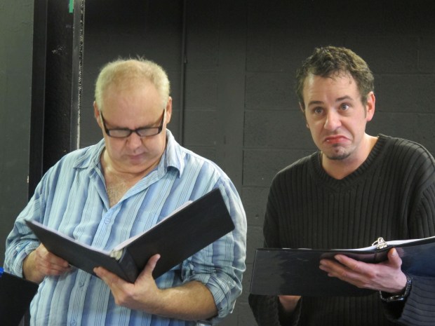 Klaus with Horace Grinchley (played by Drew Dowdy), the officious assistant to the headmaster.