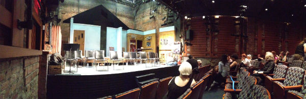 The view from inside as the crowd starts to come in.