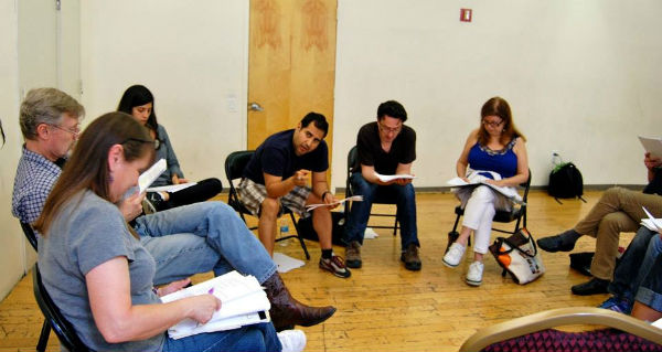 The cast at the first read-through.