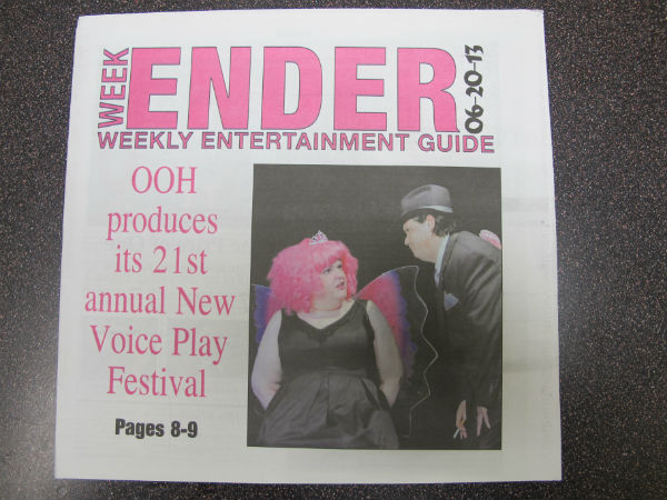 The festival was the cover story of the Martinsburg Journal's entertainment section, with a photo from my show as the main image.
