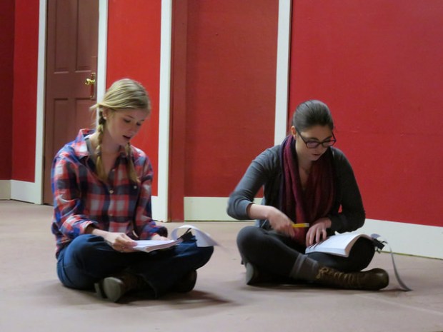 Dee Dee (Gwyneth Strope, left) and Cee Cee (Emma Sala, right) play two girls in modern-day Texas who desperately wish they were Old West outlaws.