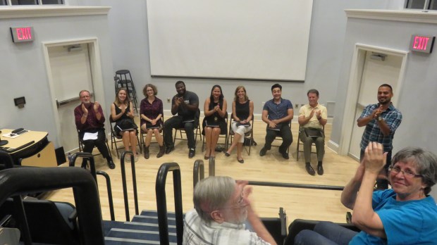 Wild applause for the playwright. Seriously.